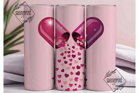 Love Pill Tumbler Wrap Sublimation sassyprint 