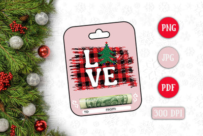 Love PNG Christmas Money Card Holder Sublimation CraftLabSVG 