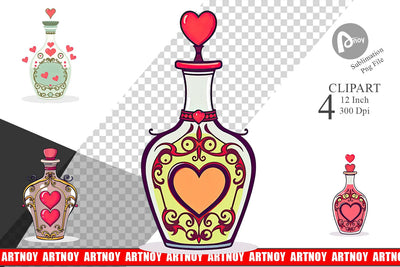 Love Potion Clipart Sublimation artnoy 