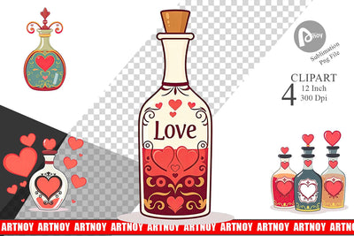Love Potion Clipart Sublimation artnoy 