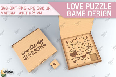 Love Puzzle Game SVG. 3D Puzzle Laser Cut. Cupid SVG SVG Evgenyia Guschina 