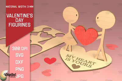 Love Quote SVG. 3D Valentine's Day Figurines. Gift Laser Cut SVG Evgenyia Guschina 