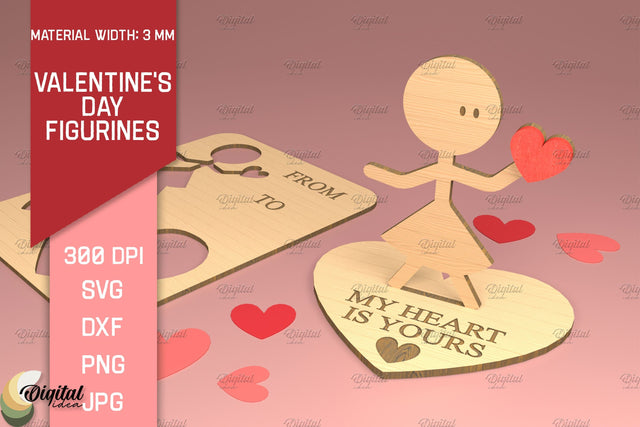 Love Quote SVG. 3D Valentine's Day Figurines. Gift Laser Cut SVG Evgenyia Guschina 