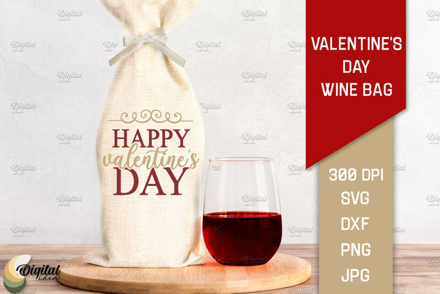 Love Quote SVG. Valentine's Day Wine Bag SVG Evgenyia Guschina 