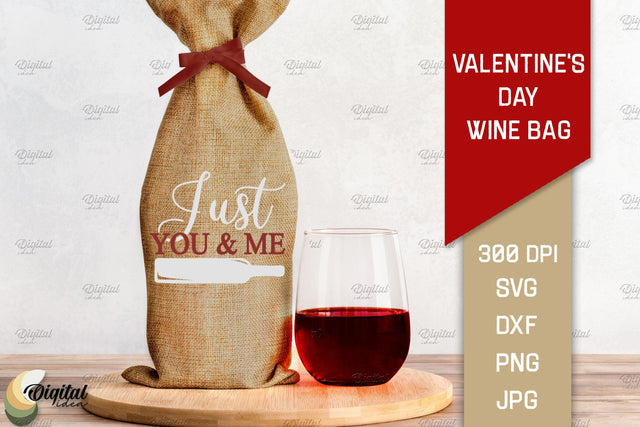 Love Quote SVG. Wine Bag Quotes SVG. Valentine's Day Wine Bag SVG Evgenyia Guschina 