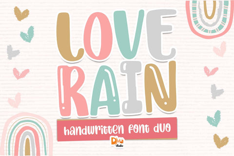 Love Rain Font Font Dm Letter Studio 
