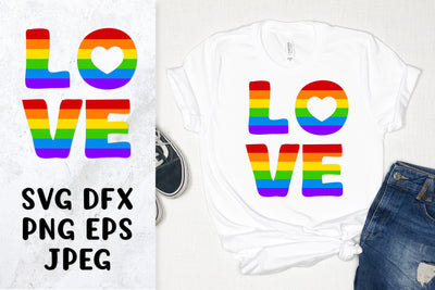 LOVE rainbow lettering. LGBTQ SVG. Gay pride month SVG LaBelezoka 