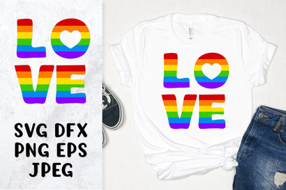 LOVE rainbow lettering. LGBTQ SVG. Gay pride month SVG LaBelezoka 