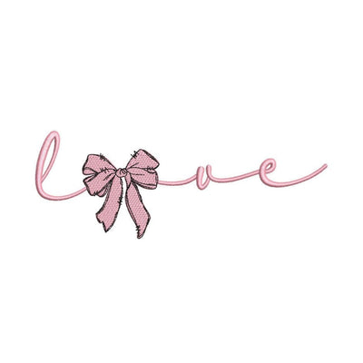 Love Red Ribbon Embroidery Design, St. Valentine Day Embroidery Design, 4 sizes, Instant Download Embroidery/Applique DESIGNS Nino Nadaraia 