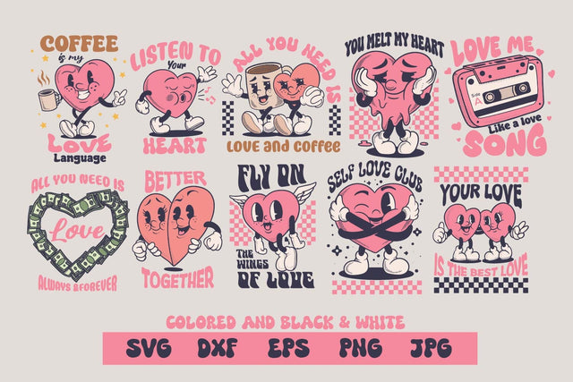 Love retro Bundles, svg and sublimation SVG dadan_pm 