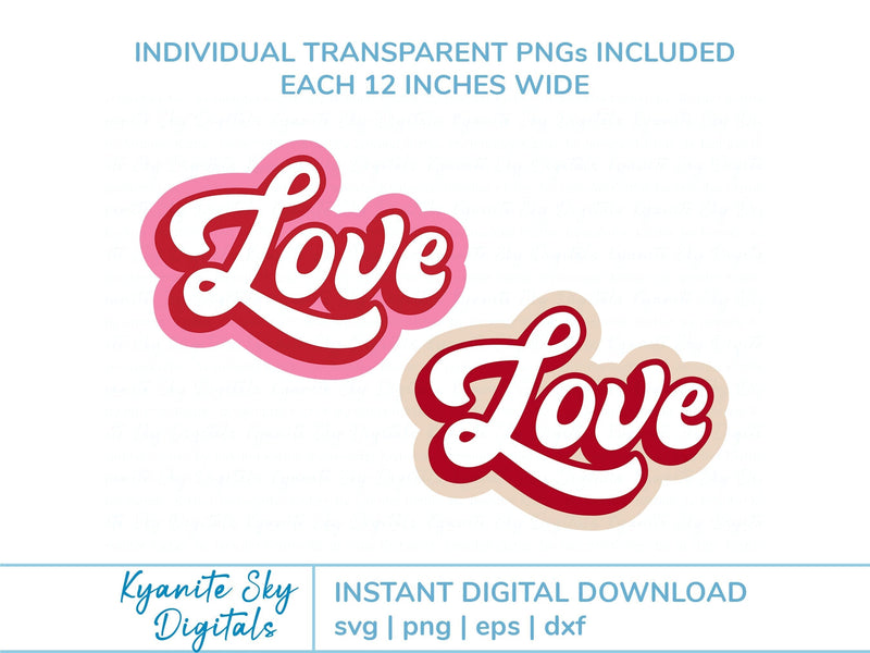 Love Retro Style With Shadow - So Fontsy