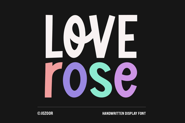 Love Rose - Cute Handwriting Font Font Jozoor 