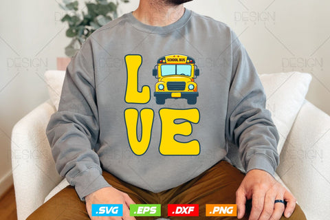 Love School Bus Driver Svg Png, Father's Day Svg, Bus Driver Gift , Bus Driver Shirt Design, School Bus Driver Svg, SVG File for Cricut SVG DesignDestine 