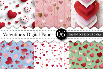 Love Seamless Patterns - Valentines Day Digital Paper Digital Pattern designmaster24 