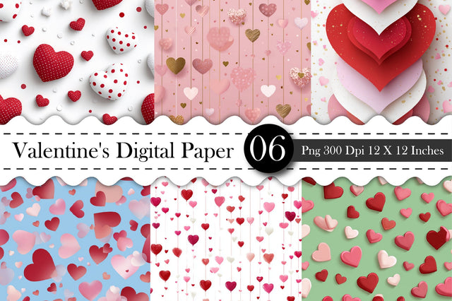 Love Seamless Patterns - Valentines Day Digital Paper Digital Pattern designmaster24 