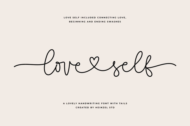 Love Self - Lovely Script Font Font Heinzel Studio 