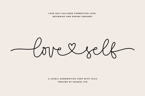 Love Self - Lovely Script Font Font Heinzel Studio 
