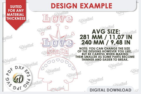 Love Shack Door Sign Laser Cut. Valentine Sign SVG Design SVG Evgenyia Guschina 