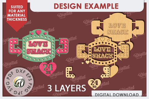 Love Shack Door Sign Laser Cut. Valentine Sign SVG SVG Evgenyia Guschina 