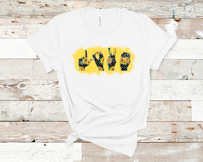 LOVE Sign Language Sunflower Printable Sublimation So Fontsy VIP Design Shop 