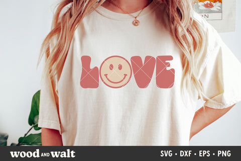 Love Smiley Face SVG | Retro Valentine SVG SVG Wood And Walt 