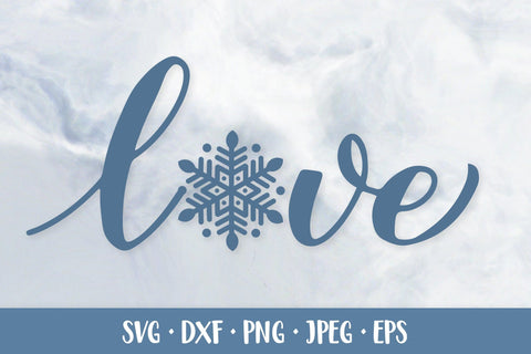 Love snowflake SVG cut file. Winter design SVG LaBelezoka 