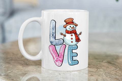 Love Snowman PNG Design Sublimation Regulrcrative 
