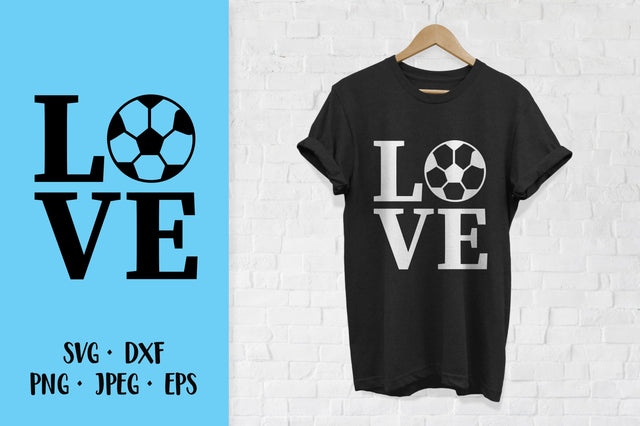 Love soccer ball SVG. Sports cut file SVG LaBelezoka 