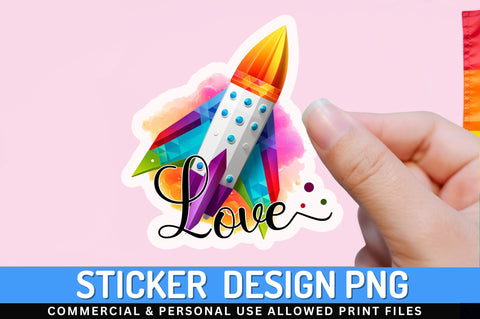 Love Sticker Design Sublimation Regulrcrative 