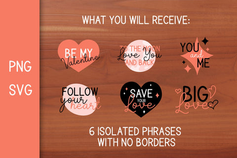 Love Stickers PNG | Valentines Day SVG | Quotes Sublimation Sublimation AnnaViolet_store 