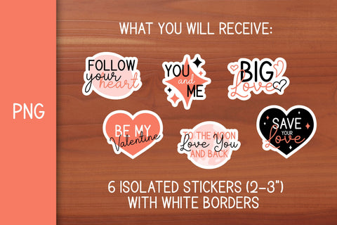Love Stickers PNG | Valentines Day SVG | Quotes Sublimation Sublimation AnnaViolet_store 