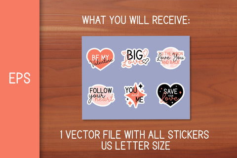 Love Stickers PNG | Valentines Day SVG | Quotes Sublimation Sublimation AnnaViolet_store 