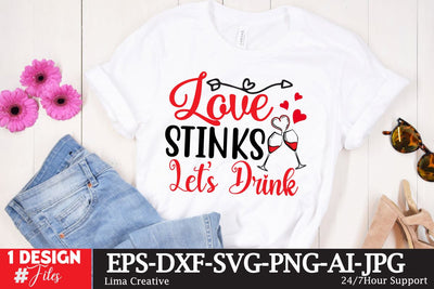 Love Stinks Let’s Drink SVG Cut File, Happy Valentine's Day, Valentine's Day SVG Quotes, Valentine's Day Sublimation PNG, Valentne's Day T-shirt Design, Valentine's Day SVG Insomnia Std 