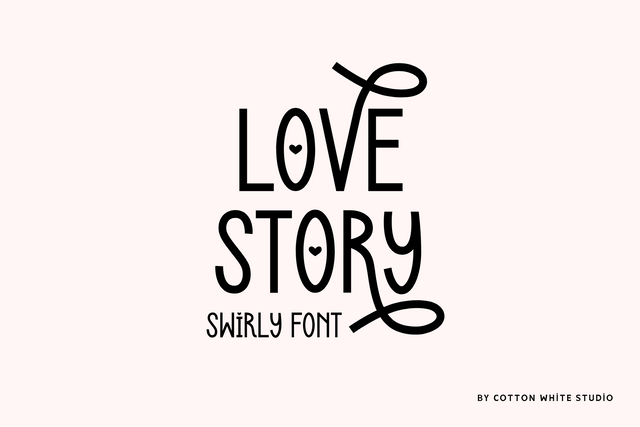 Love Story Font Cotton White Studio 