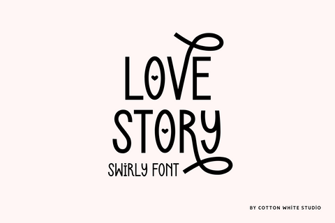 Love Story Font Cotton White Studio 