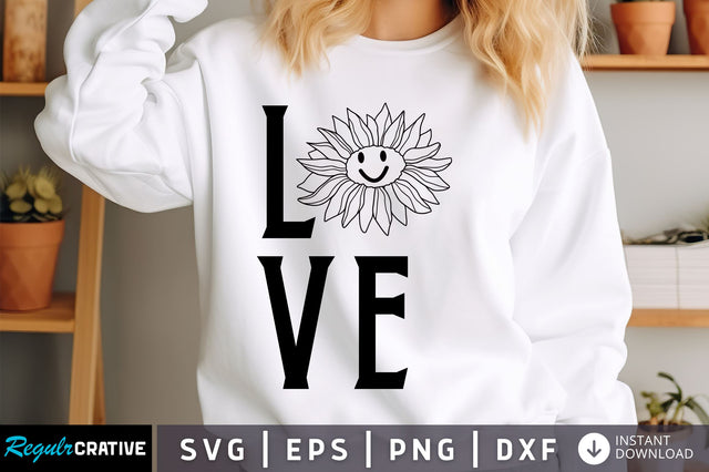 Love sunflower Design SVG Regulrcrative 