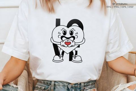 Love Svg, Heart Svg, Valentine's Day Svg, Retro Character Svg, Retro Shirt Design SVG Artinrhythm shop 