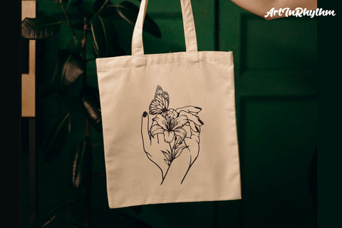 Love Svg, Lily and butterfly Svg, Flower Svg, Hands Svg SVG Artinrhythm shop 