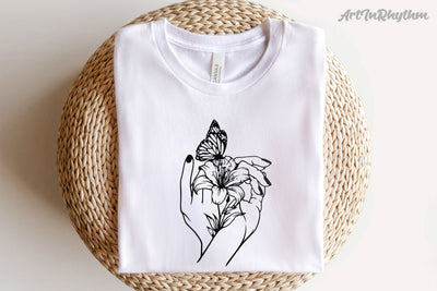 Love Svg, Lily and butterfly Svg, Flower Svg, Hands Svg SVG Artinrhythm shop 