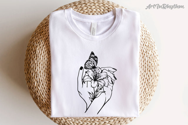 Love Svg, Lily and butterfly Svg, Flower Svg, Hands Svg SVG Artinrhythm shop 
