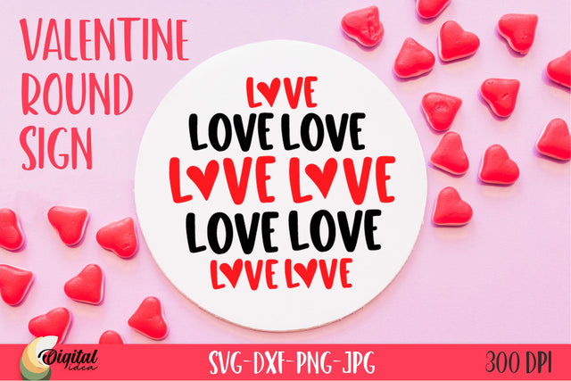 Love SVG. Valentine's Day. Round Sign SVG SVG Evgenyia Guschina 