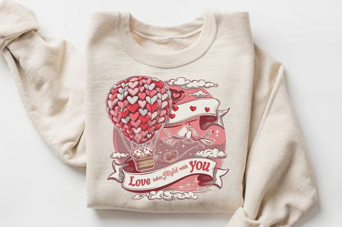 Love takes flight with you Sublimation Design Sublimation Regulrcrative 