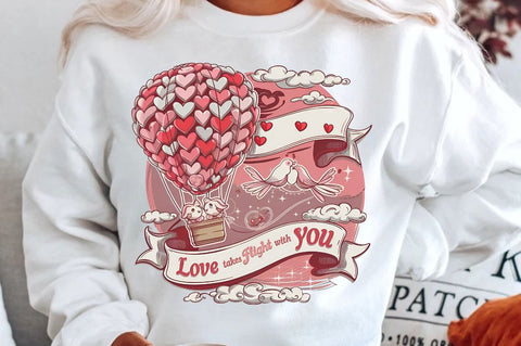 Love takes flight with you Sublimation Design Sublimation Regulrcrative 