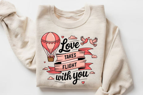 Love takes flight with you Sublimation Design Sublimation Regulrcrative 