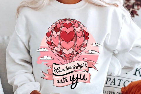 Love takes flight with you Sublimation Design Sublimation Regulrcrative 