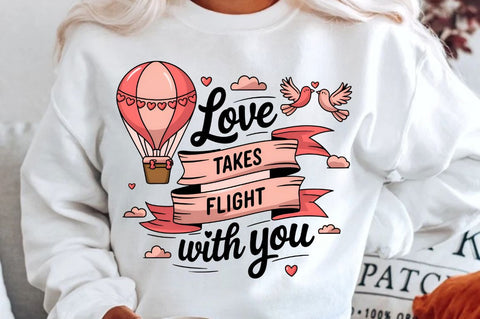 Love takes flight with you Sublimation Design Sublimation Regulrcrative 