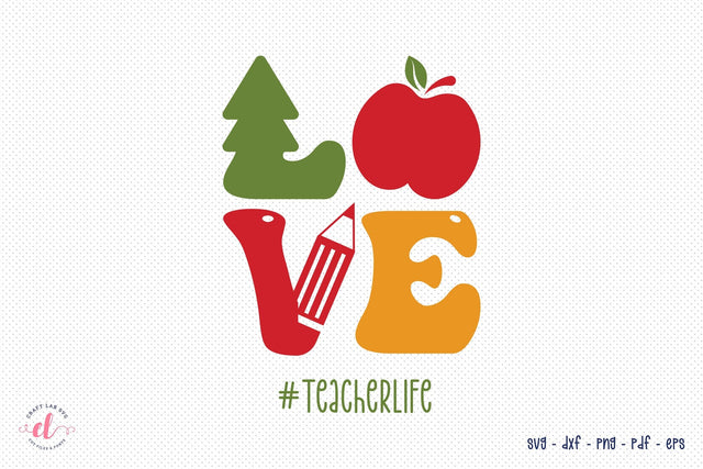 Love, Teacher Christmas SVG Design SVG CraftLabSVG 