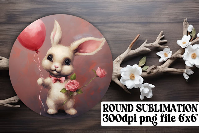 Love-Themed Circle Ornaments: Animal Balloon Sublimation Sublimation afrosvg 