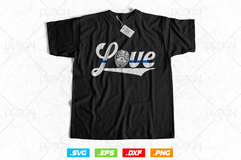 Love Thin Blue Line Police Officer Svg Png, Fathers Day Svg, American Patriotic Gifts For 4th Of July Svg, Svg Files For Cricut SVG DesignDestine 