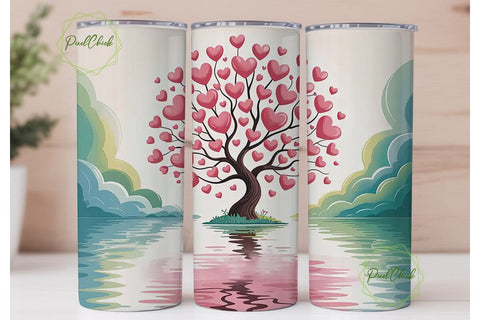 Love Tree 20oz Tumbler Wrap Sublimation PixelChick 